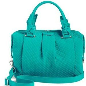 VERA BRADLEY HADLEY SATCHEL BAG TURQUOISE SEA NWT